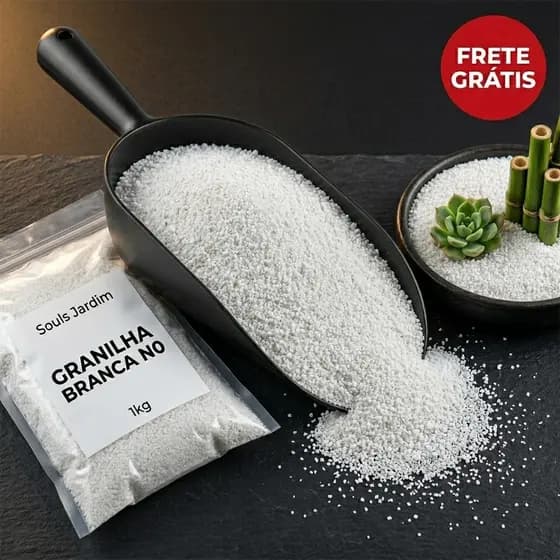 Pedra Branca Jardim 1kg até 4kg Pedrisco Granilha Decorativa Vasos de Planta