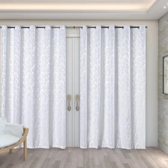 Cortina Tecido Cetim Jacquard 2,80m x 1,80m