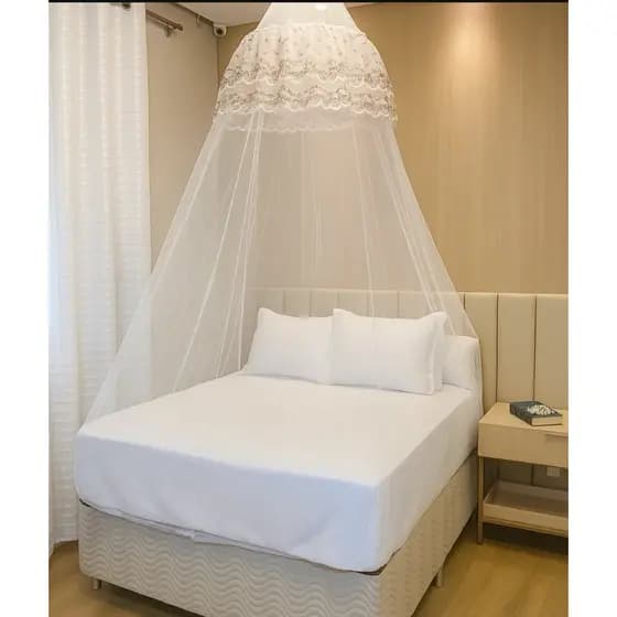 Mosquiteiro Gigante Casal/Queen 2,8m x 9m com Bico e Elástico | Encaixe Perfeito e Proteção Contra Insetos
