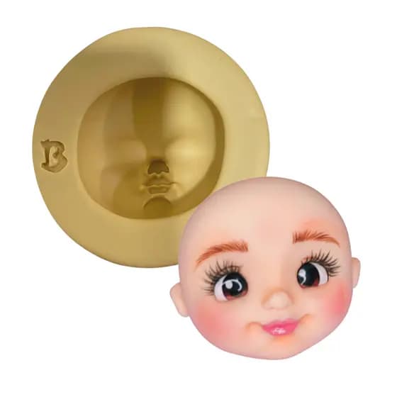 Molde de Silicone Rostinho Bia| Para Artesanato Biscuit | Cód 1793
