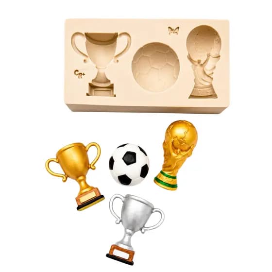 Molde de Silicone Esportes Campeão | Para Artesanato Biscuit | Cód 2303