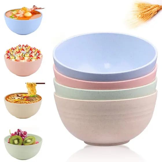 4 Tigelas Bowl Pote em Bambu Ecológico Sustentável 850ml