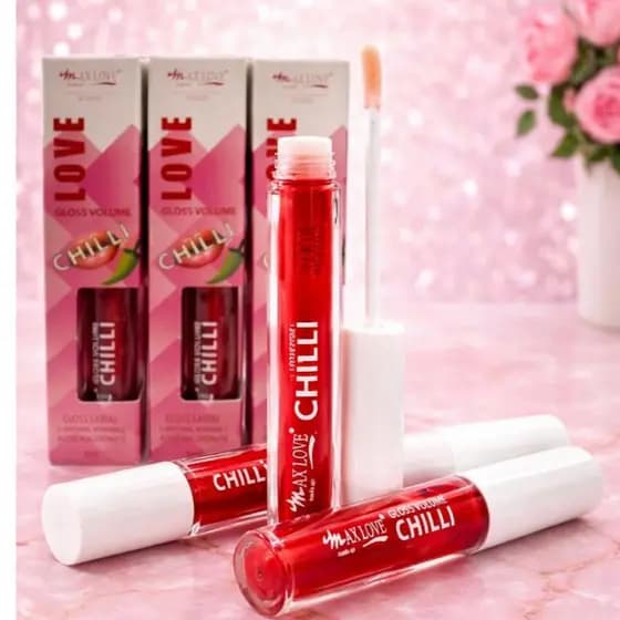 Gloss Labial Volume Chilli Max Love | Efeito Plump Imediato | Aumenta Lábios