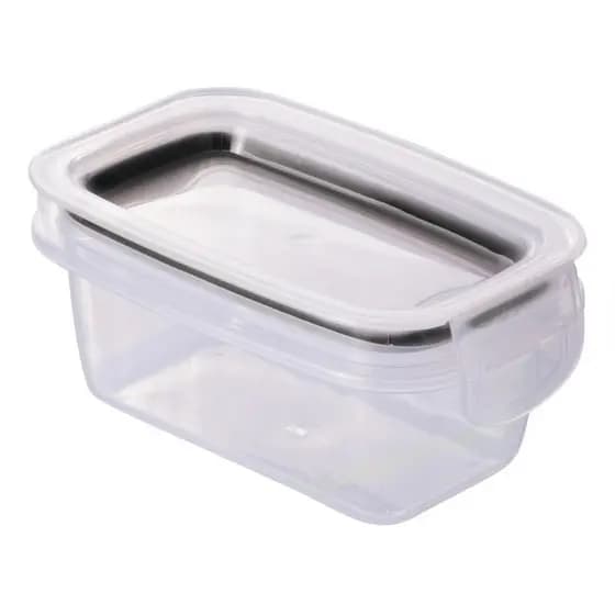Pote Hermético Plástico Ret Mantimentos 175 Ml Borracha Preta Plasútil