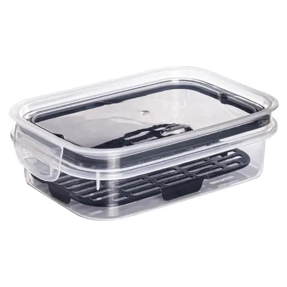Pote Hermético Com Escorredor 500ml Retangular Plasutil