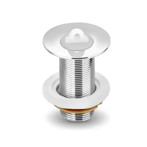 Válvula Tradicional Escoamento Aço Inox e Latão para cuba de 7/8 (3cm) Preto Fosco cromado
