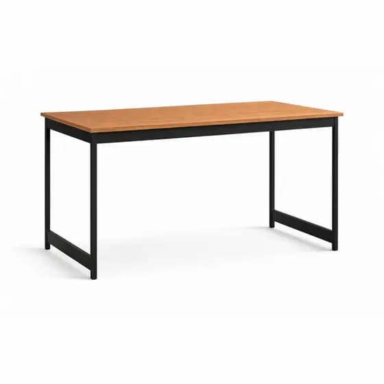 Escrivaninha Mesa de Computador Industrial Para Quarto Home Office 110cm Pes Metal Preto