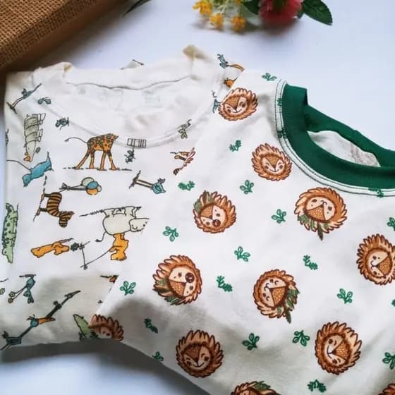 Pijama Infantil Masculino em Malha 100% Algodão Fio 30 Penteado Estampado