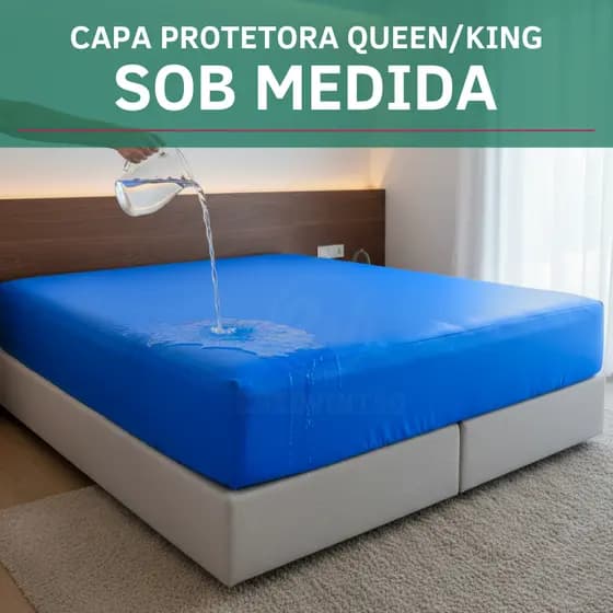 Capa Protetora De Colchão Queen E King Impermeável Antialérgico Antiácaro Resistente Sob Medida