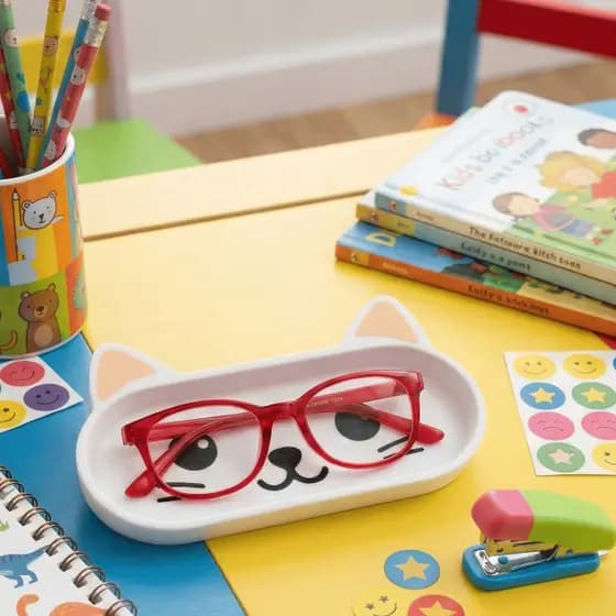 Estojo de Óculos Gatinho Kawaii Case Rígido Protetor Óculos Adulto e Infantil Anti Risco Portátil