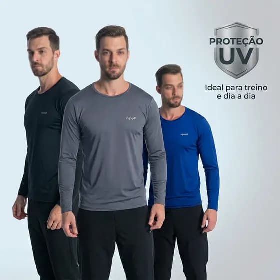 Camiseta UV Segunda Pele Proteção Solar Uv Praia Academia