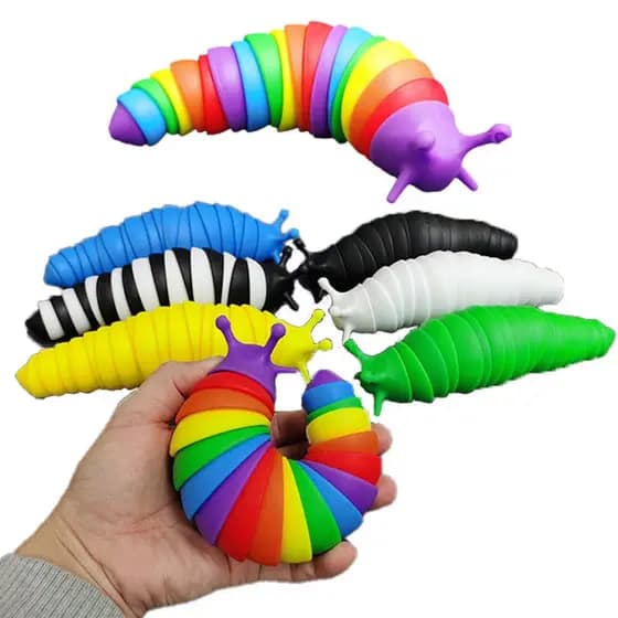 Novo Brinquedo Sensorial De Caracol Com Pontas De Dedo Flexível Antiestresse Brinquedos Para Autismo Chiledren Presente Descompressão Slug