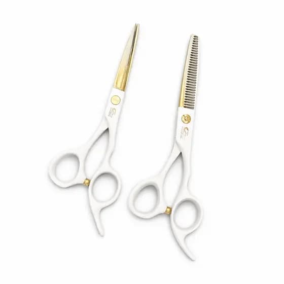 Tesoura UMI BRANCA para Cabeleireiro e Barbeiro Tesoura de Cortar Cabelo Tesoura de Corte