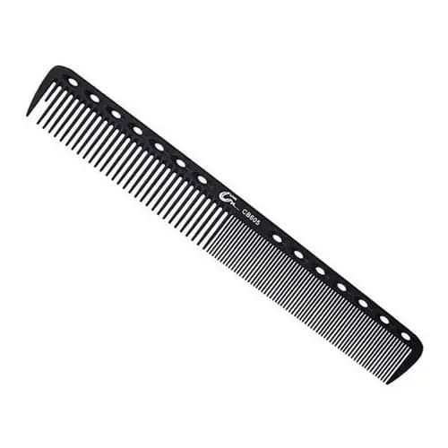 Pente De Carbono Profissional Para Cortes Antiestático - Umi Cor Preto e branco