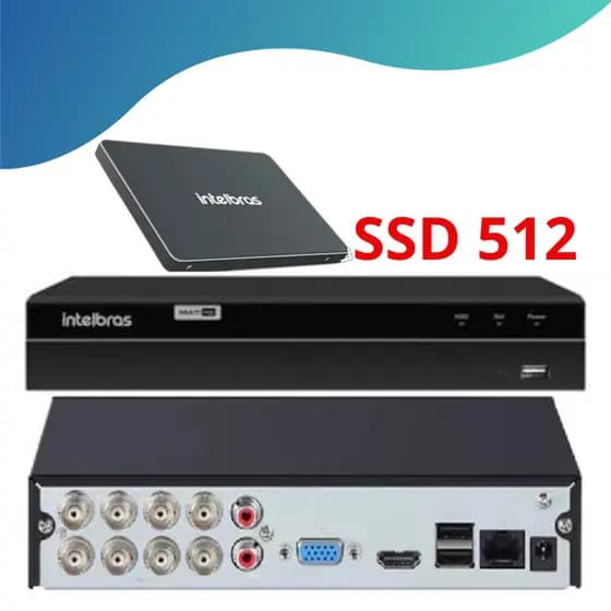 DVR intelbras mhdx 1108-c 8 canais + ssd 512gb JÁ INSTALADO