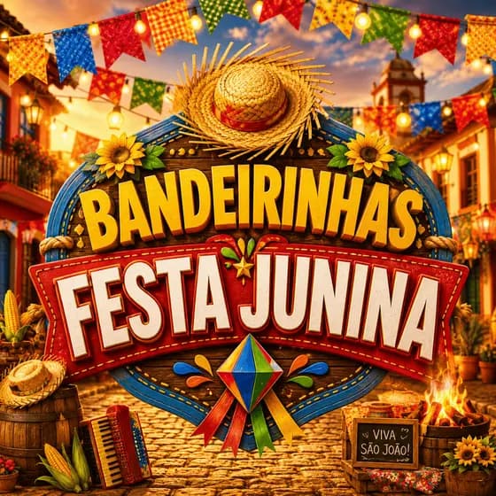 Bandeirinha de Festa Junina Varal de Festa 50, 100 e 200 metros Decoração Bandeirola Plástico