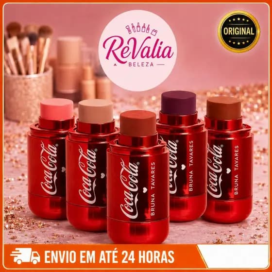 Blush Stick Bruna Tavares Coca-Cola Original | Alta Pigmentação + Efeito Natural