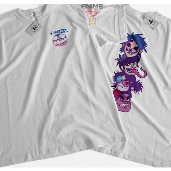 Camiseta Gorillaz Song Banda Retro Comic