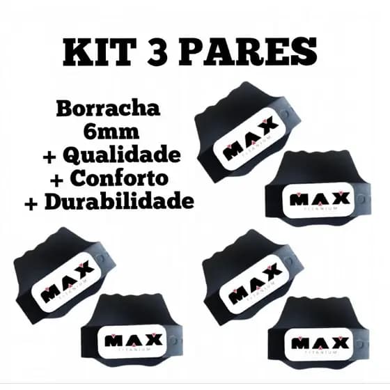 KIT 3 PARES luvas de EVA para ACADEMIA/musculação. modelo Max.