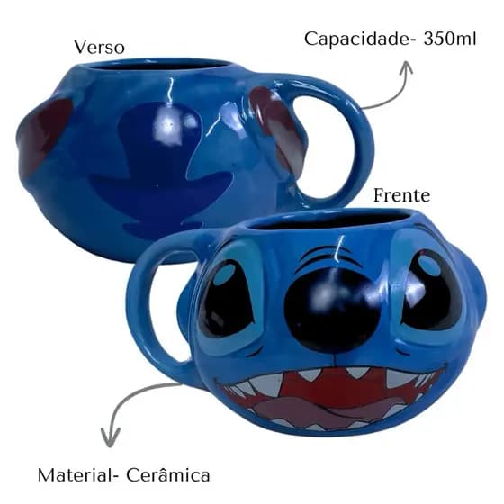 Caneca Stitch 3D, Caneca Lillo e Stitch