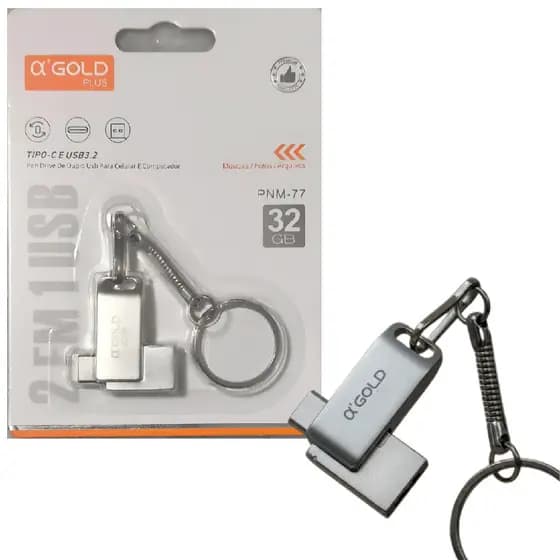 Pen Drive Duplo Usb/Usbc A'gold Pnm-77 32gb 3.2