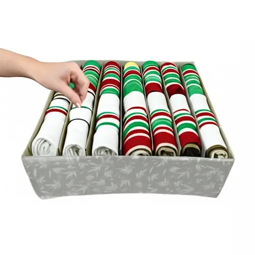 Organizador de Gavetas Com 8 Divisões Meias Calcinhas Cuecas Sungas Shorts - Cinza