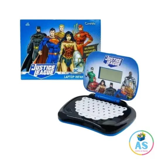 Laptop Infantil Educativo Bilíngue Candide Liga da Justiça