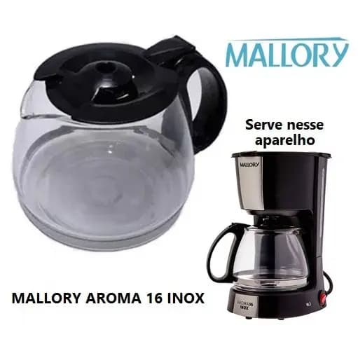 JARRA PARA CAFETEIRA MALLORY AROMA 16 INOX - PRETA