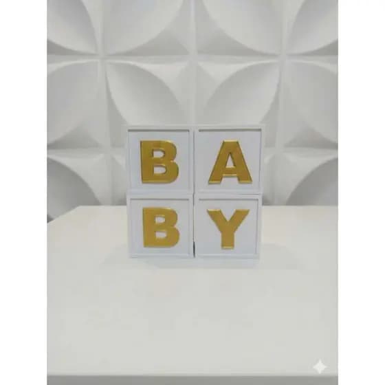 Cubos decorativos BABY Chá de Bebê Chá Revelação