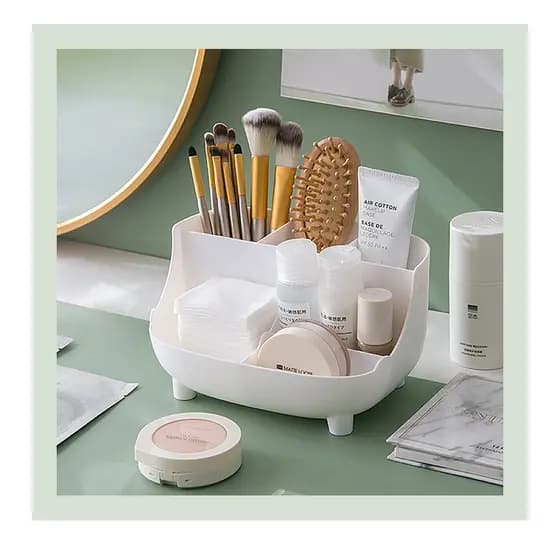 Porta-Caneta De Mesa /6 Divisorias Organizador De Papelaria De Grande Capacidade/Maquiagem -cor aleatoria