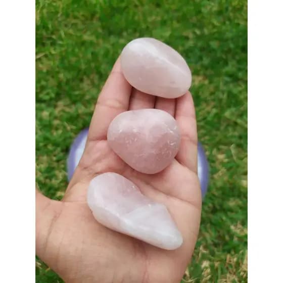 Quartzo Rosa Pedra Rolada Natural – Amor, Paz, Cristal Energético, Decoração, Tarot