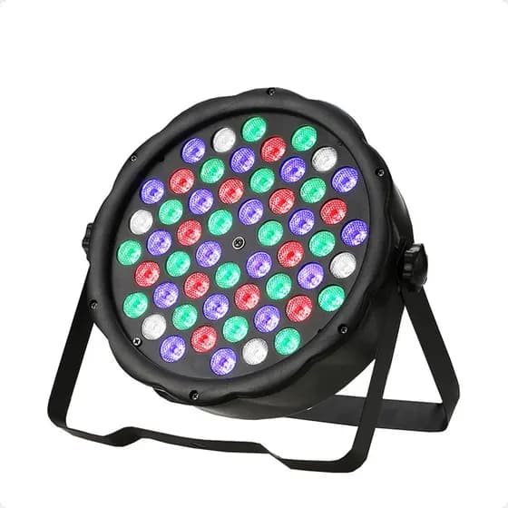 Canhão Refletor Par 64 Rgb 36 Leds 1w Strobo Slim