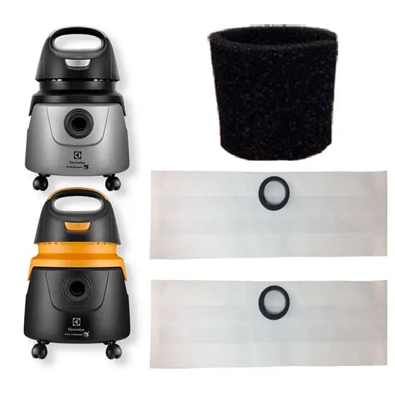 3 Saco Descartável + Filtro Permanente para Aspirador de Pó Electrolux A10N1 - AQP20