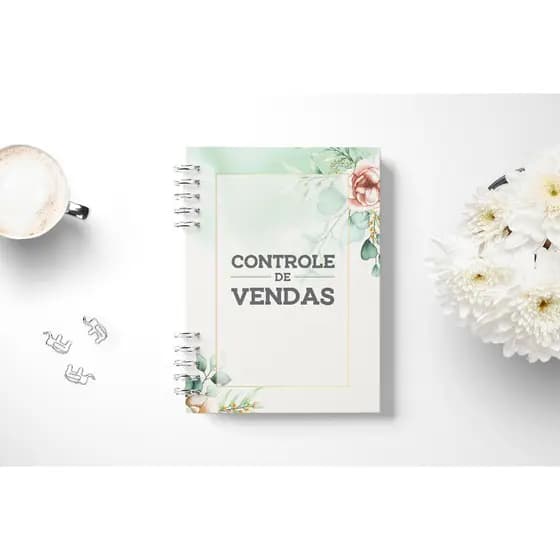 Caderno Controle de Vendas Personalizado (200 Páginas)
