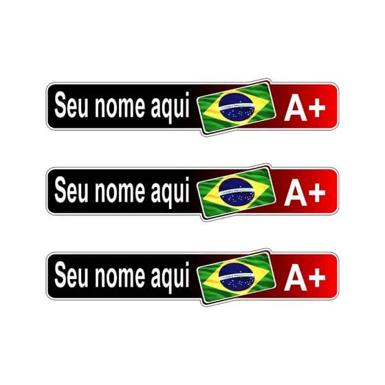 Adesivos Personalizado Nome+tipo Sanguineo Bike Capacete 04