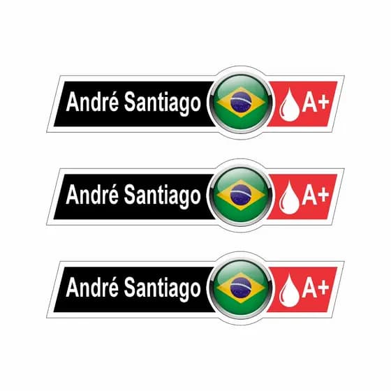 Adesivos Personalizado Nome+tipo Sanguineo Bike Capacete 10