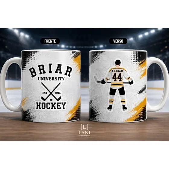 Caneca Personalizada Briar Hockey Graham #44