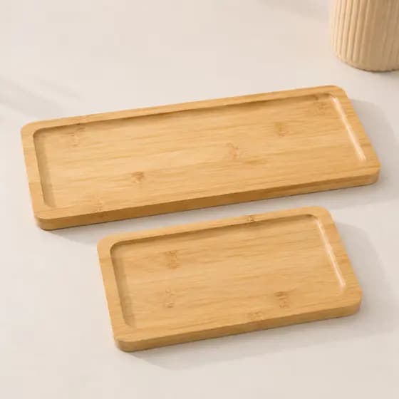 Jogo 3 Bandejas Retangular Decorativa Para Café Chá Petisqueira Condimentos Casa Cozinha Mesa Posta