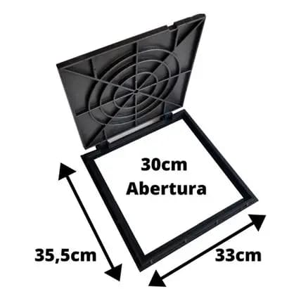 Tampa De Esgoto 30x30cm Caixa De Passagem Polipropileno Pvc