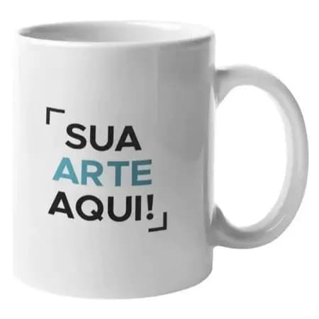 Caneca Cerâmica Personalizada, Nome, Logo