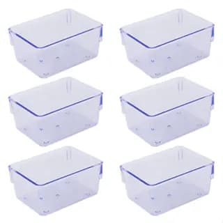 Kit 6 Organizadores Multiuso Modular Gavetas e Mesas Pote Acrilico Cristal
