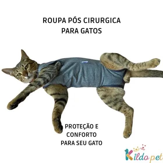 Kildopet Macacão Roupa Cirúrgica Gatos unissex