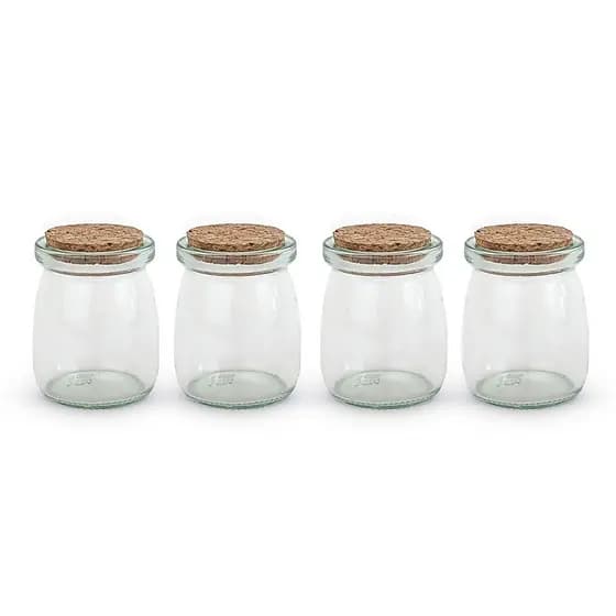 Kit Pote Vidro Tampa Rolha 110ml Tempero Porta Condimentos pote velas lembrancinhas