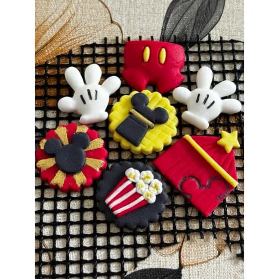 circo do mickey aplique comestível para docinhos donuts pirulito