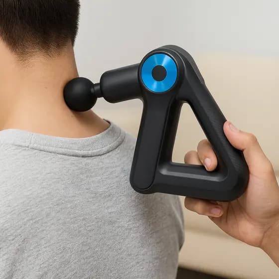 MASSAGEADOR MUSCULAR PROFISSIONAL PISTOLA LIBERACAO MIOFACIAL 9 ACESSORIOS FISIOTERAPIA CORPORAL