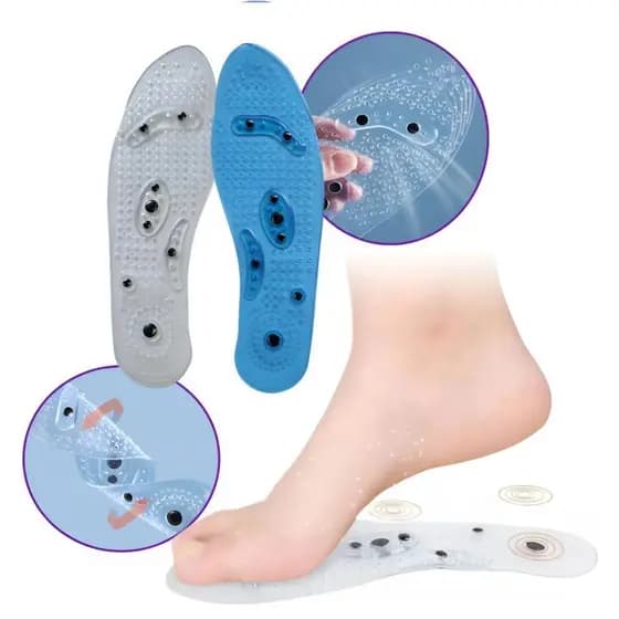 Palmilha Ortopédica Magnética em Gel de Silicone – Massageadora, Anatômica e Anti-Dor