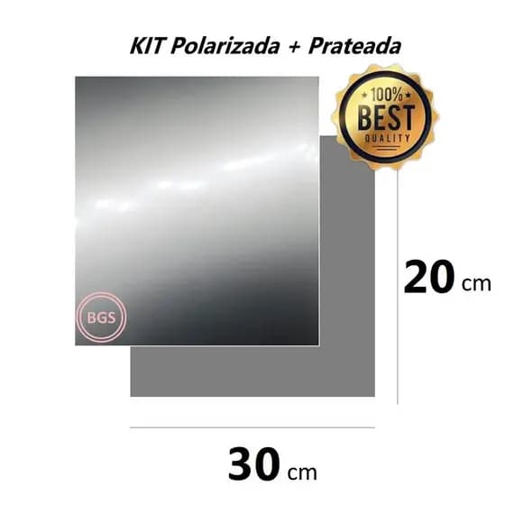 Kit De Películas Polarizada + Prateada 20x30cm P/ Displays