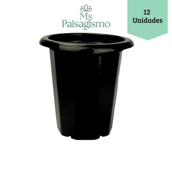 12 Vasos Potes Plásticos Cymbidium Para Orquideas 2L Preto