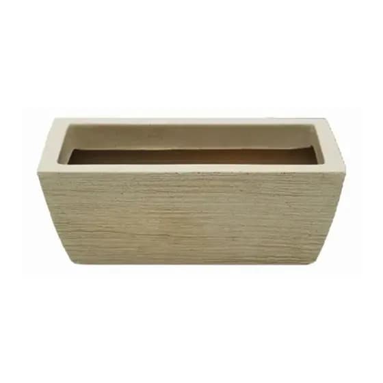 vaso jardineira floreira moderna luxo textura grafiato para decoração e jardim externo ou interno 40 cm