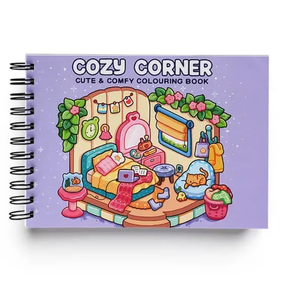 Livro de colorir Coco Wyo Cantinhos bonitinhos Cozy Corners Lançamento.